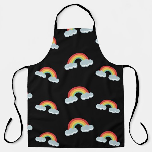 Cute Rainbow met Clouds Pattern Schort (Voorkant)