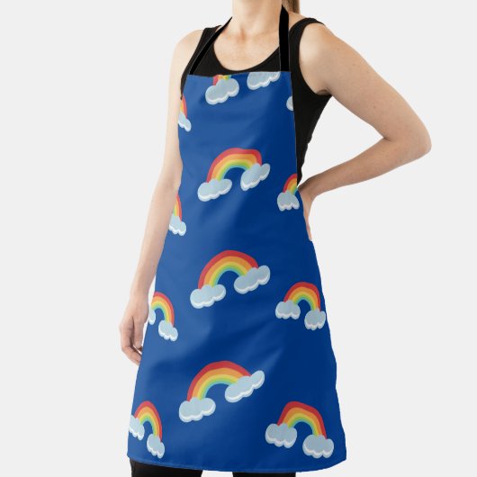 Cute Rainbow met Clouds Pattern Schort (Insitu)