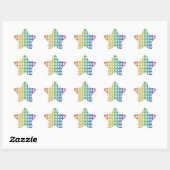 Cute Rainbow Owl Pattern Ster Sticker (Vel)