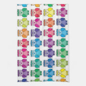 Cute Rainbow Owl Pattern Theedoek (Verticaal)
