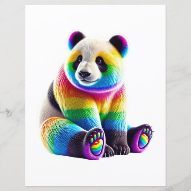 Cute Rainbow Panda (Voorkant)