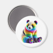 Cute Rainbow Panda Magneet (Voorkant / Achterkant)