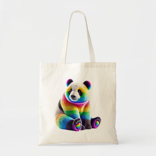 Cute Rainbow Panda Tote Bag (Voorkant)