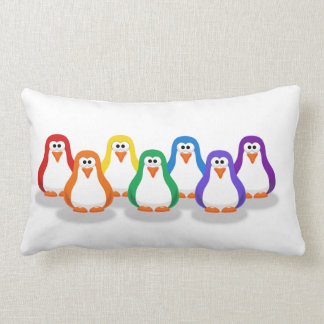 Cute Rainbow Penguin Pillow Kussen