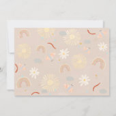 Cute Rainbow Pink Birthday Hartelijk dank Kaart (Achterkant)