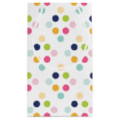 Cute Rainbow Polka Dots Birthday Confetti Pattern Klein Cadeauzakje (Achterkant)