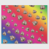 Cute Rainbow Poop Emoji Pattern Cadeaupapier (Vlak)