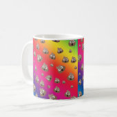 Cute Rainbow Poop Emoji Pattern Koffiemok (Voorkant links)