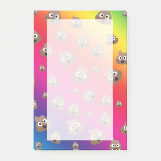 Cute Rainbow Poop Emoji Pattern Post-it® Notes