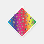Cute Rainbow Poop Emoji Pattern Servetten (Hoek)