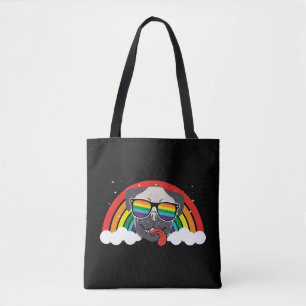 Cute Rainbow Pug Draagtas