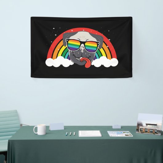 Cute Rainbow Pug Spandoek (Beurs)