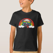 Cute Rainbow Pug T-shirt (Voorkant)