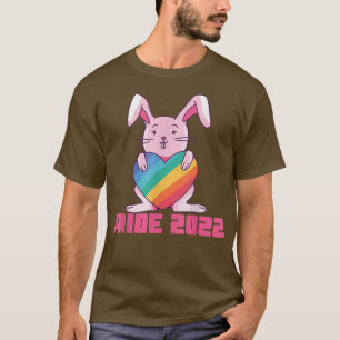 Cute Rainbow Rabbit Bunny Gay LGBTQ LGBT Pride Mon T-shirt