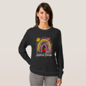 Cute Rainbow Second Grade Teacher Student Back To T-shirt (Voorkant volledig)