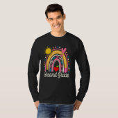 Cute Rainbow Second Grade Teacher Student Back To  T-shirt (Voorkant volledig)