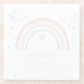 Cute Rainbow Stars Glazen Onderzetter (Achterkant)