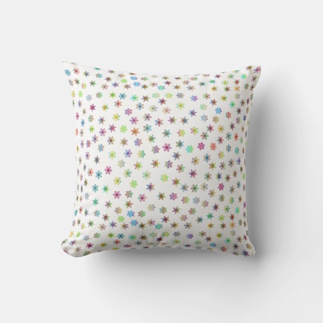 Cute Rainbow Stars & Snowflakes Pattern Kussen (Voorkant)