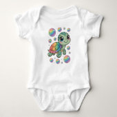 Cute Rainbow Turtle Romper (Voorkant)
