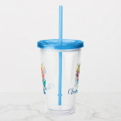 Cute Rainbow Unicorn Acryl Drinkbeker (Rechts)