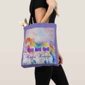 Cute Rainbow Unicorn Aquarelle Sac fourre-tout d'a (De près)
