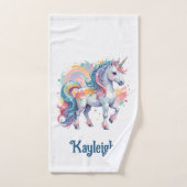 Cute Rainbow Unicorn Bad Handdoek (Handdoek)