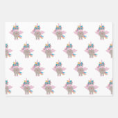 Cute Rainbow Unicorn Design Inpakpapier Vel (Voorkant)