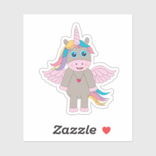 Cute Rainbow Unicorn Design Sticker
