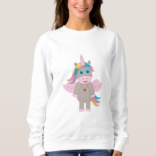 Cute Rainbow Unicorn Design Trui (Voorkant)