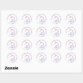 Cute Rainbow Unicorn Girls | Rond adres Ronde Sticker (Vel)