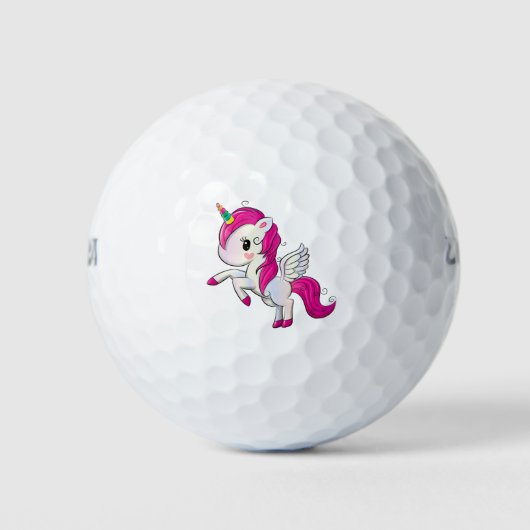 Cute rainbow unicorn golfballen (Voorkant)