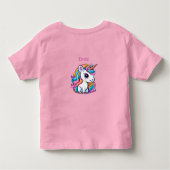 Cute Rainbow Unicorn Kinder Shirts (Achterkant)