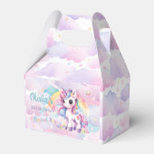 Cute Rainbow Unicorn Magical Birthday Bedankdoosjes (Achterkant)