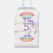 Cute Rainbow Unicorn Magical Birthday Cadeaulabel (Voorkant)