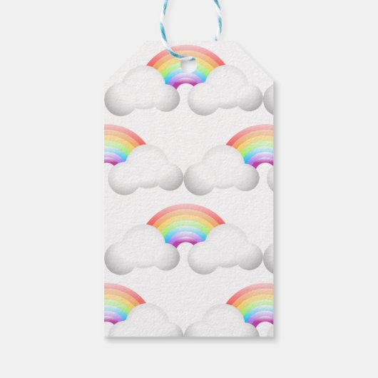 Cute Rainbow Unicorn Magical Birthday Cadeaulabel (Achterkant)