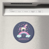 Cute Rainbow Unicorn Magneet (Insitu (Vaatwasser))