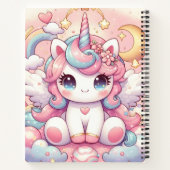 Cute Rainbow Unicorn Notitieboek (Achterkant)