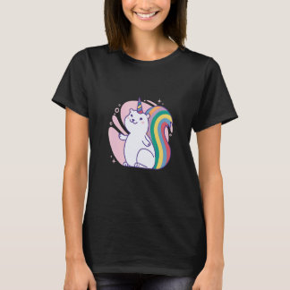 Cute rainbow unicorn squirrel t-shirt