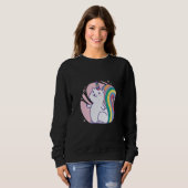 Cute rainbow unicorn squirrel trui (Voorkant volledig)