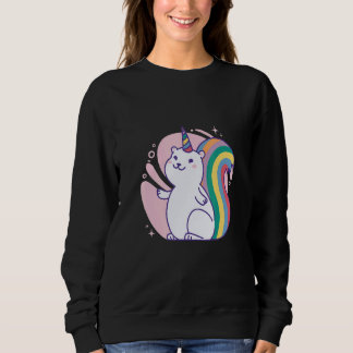 Cute rainbow unicorn squirrel trui
