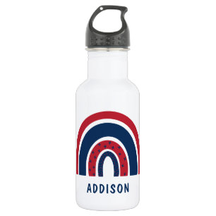 Cute Rainbow Unique Boy Personalised Custom Name Waterfles