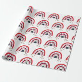 Cute Rainbow valentine's day Wrapping Paper Cadeaupapier (Uitgerold)