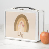 Cute Rainbows Butterflies Pink Brown Bohemen (In situ)