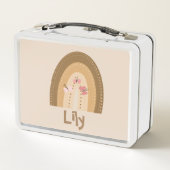 Cute Rainbows Butterflies Pink Brown Bohemen (Achterkant)