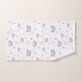 Cute Rainbows & Hearts Pattern Bad Handdoek (Handdoek)