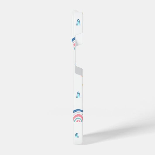 Cute Rainbows & Hearts Pattern iPhone Hoesje (Linkerkant)