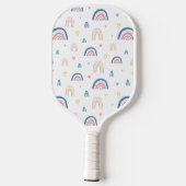 Cute Rainbows & Hearts Pattern Pickleball Paddle (Achterkant)