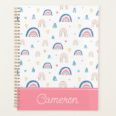 Cute Rainbows & Hearts Pattern Planner (Voorkant)