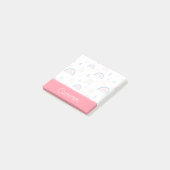 Cute Rainbows & Hearts Pattern Post-it® Notes (Schuin)