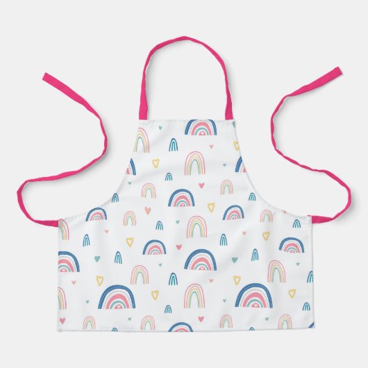 Cute Rainbows & Hearts Pattern Schort (Voorkant)